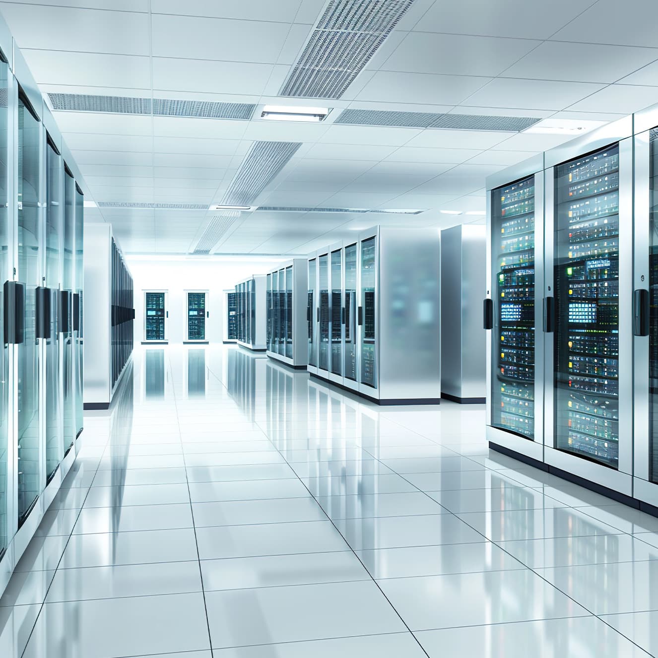 Data centre server cleanroom laminar flow